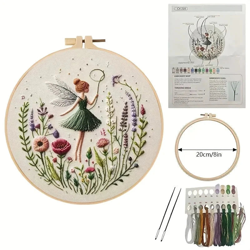 Fairy Girl Hand Embroidery Starter Kit - product view 3