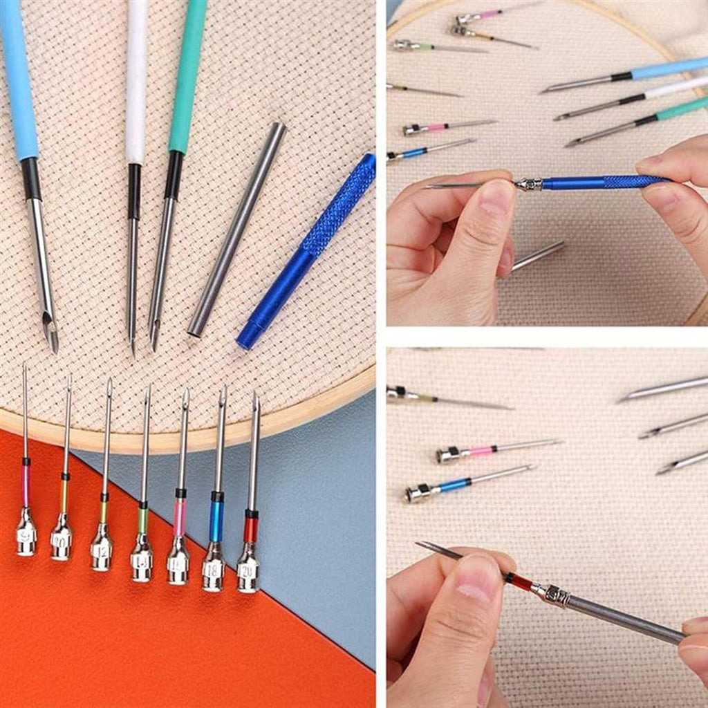 Wooden-Handle Interchangeable Embroidery Needle Kit - product view 4