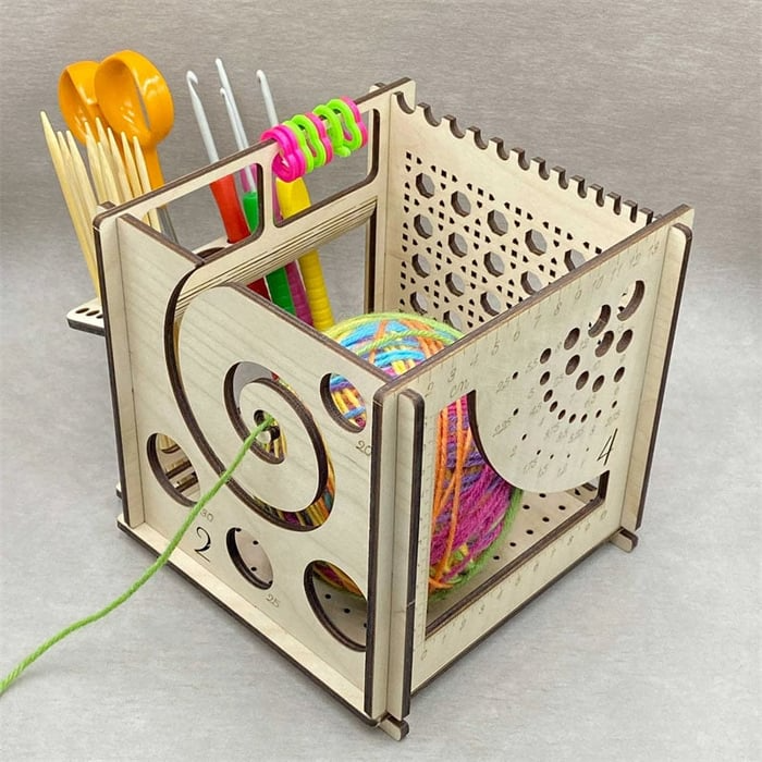 Wooden Yarn Guide and Craft Tool Organizer - product view 2