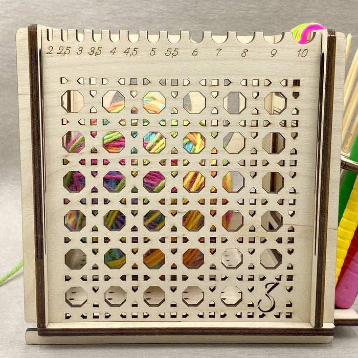 Wooden Yarn Guide and Craft Tool Organizer - product view 9
