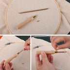 Wooden-Handle Interchangeable Embroidery Needle Kit - product view 3