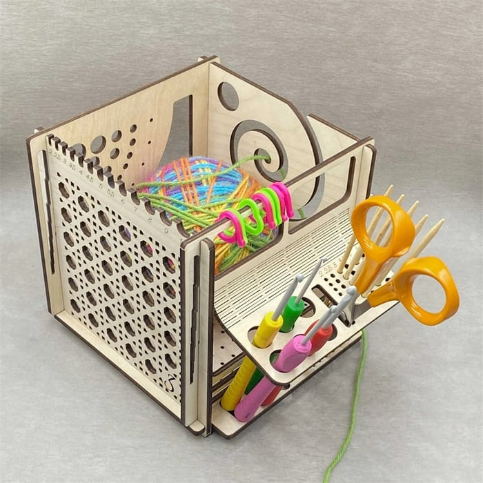 Wooden Yarn Guide and Craft Tool Organizer - product view 3
