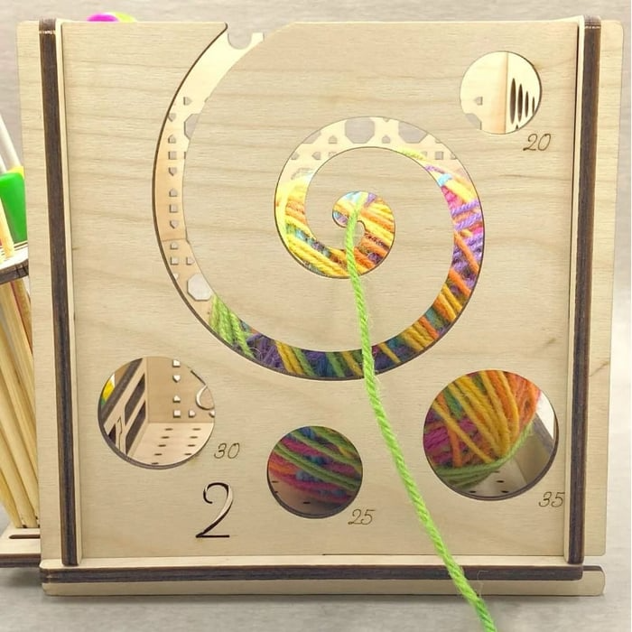 Wooden Yarn Guide and Craft Tool Organizer - product view 6