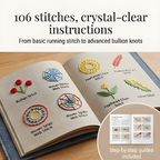 106-Stitch Embroidery Practice Book Kit - product view 8