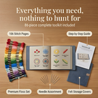 106-Stitch Embroidery Practice Book Kit - product view 5