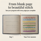 106-Stitch Embroidery Practice Book Kit - product view 6