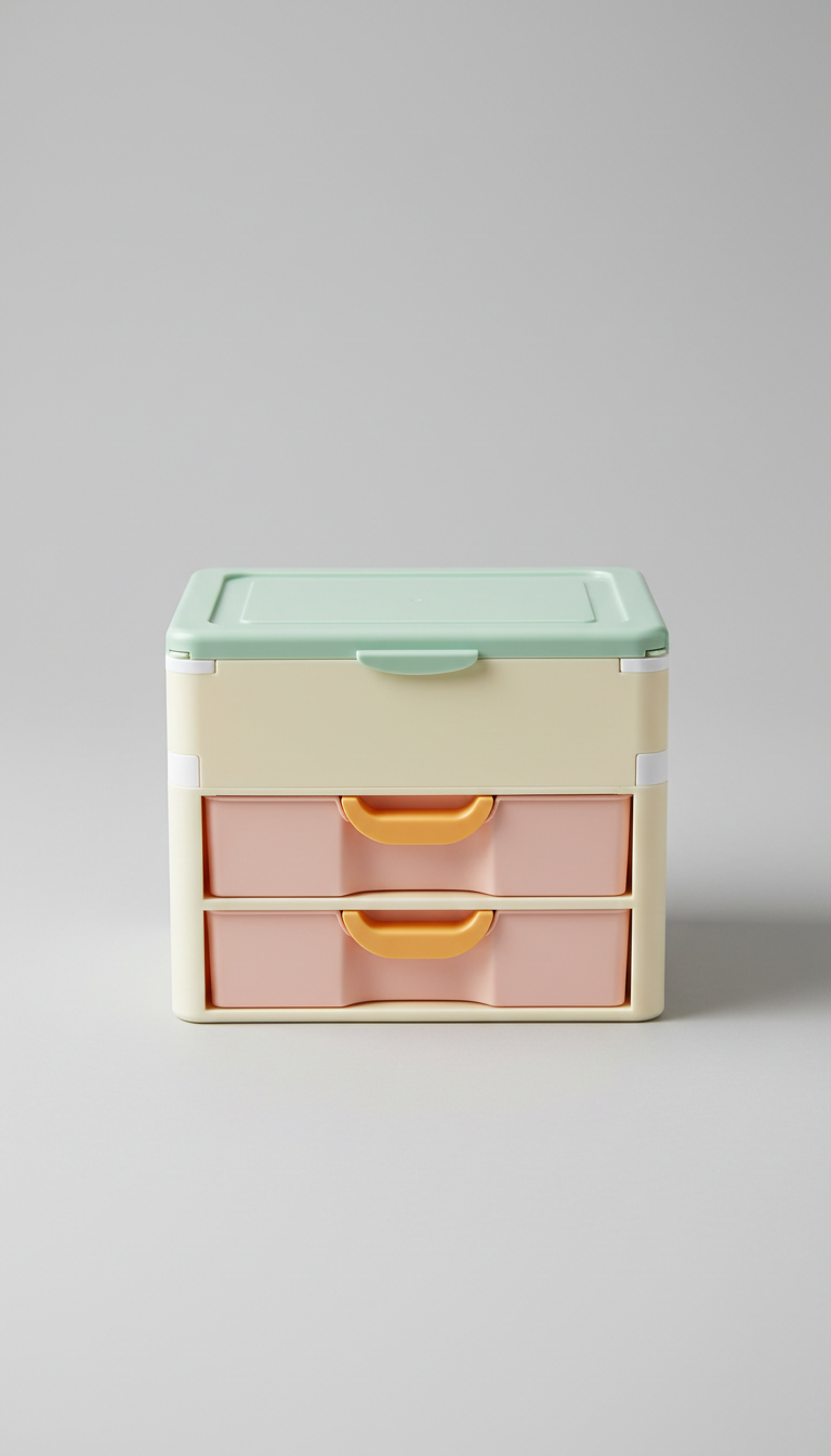 Stackable Craft Storage Box with Snap Lids