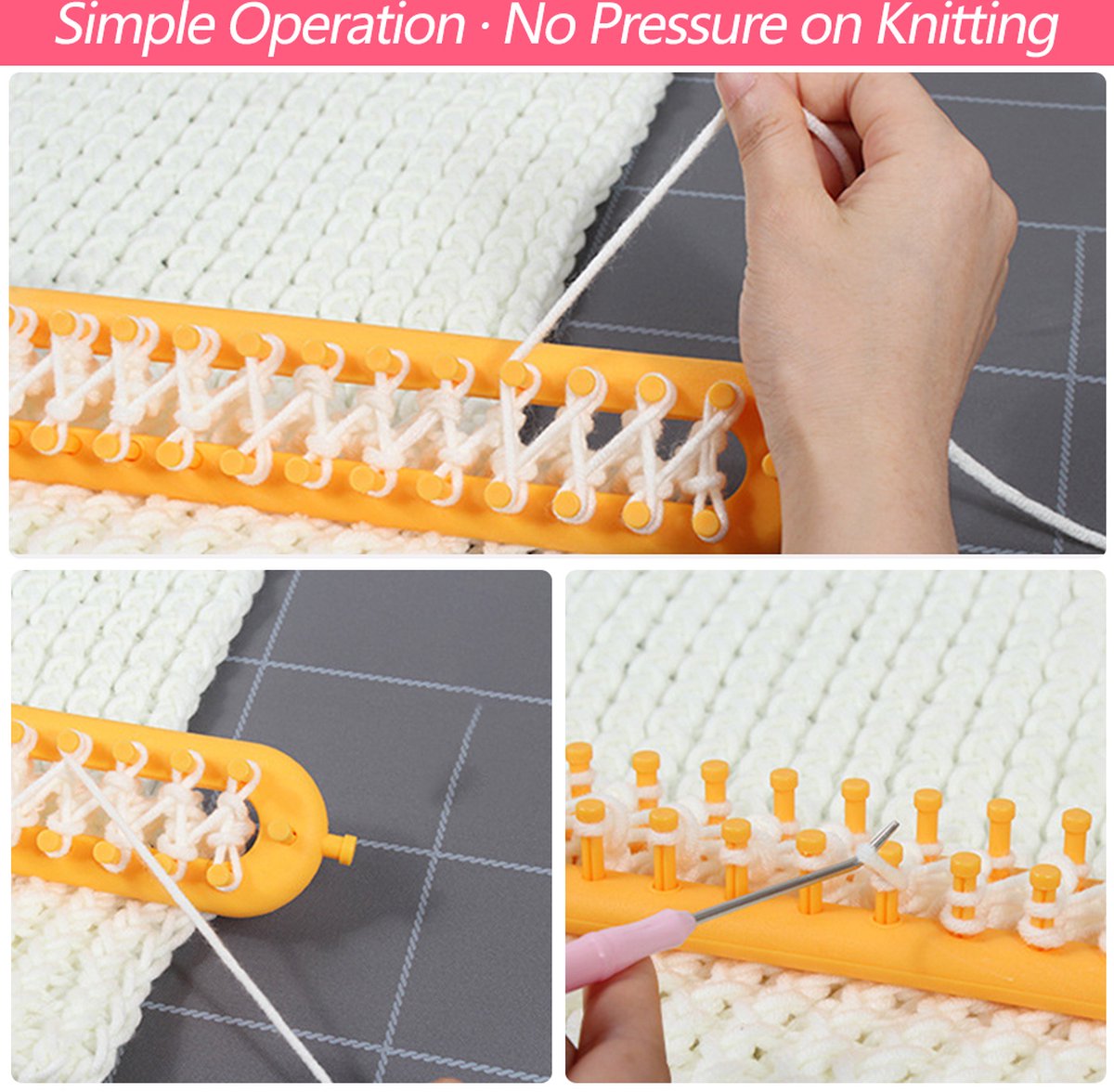 Portable Needle-Free Knitting Loom - product view 2