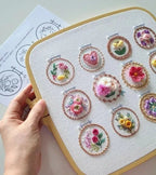 12-Design Floral Embroidery Starter Kit - product view 3
